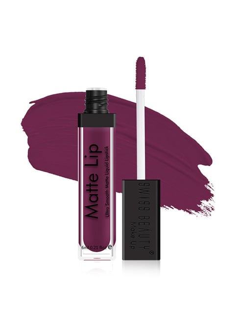 SWISS BEAUTY Ultra Smooth Matte Liquid Lipstick Purple Villain - 6 ml-picture-28