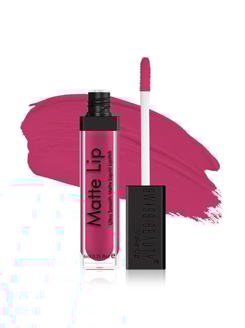 SWISS BEAUTY Ultra Smooth Matte Liquid Lipstick Fuchsia Pink - 6 ml-picture-30