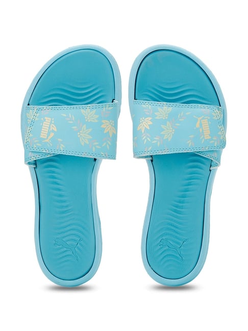 Puma Women's Silvia V2 Blue Slides-picture-16