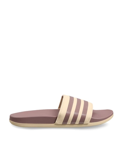 Buy Adidas Women s ADILETTE COMFORT Cream Slides for Women at Best