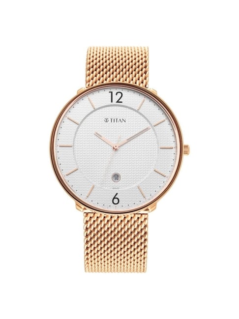 Titan rose gold outlet watch