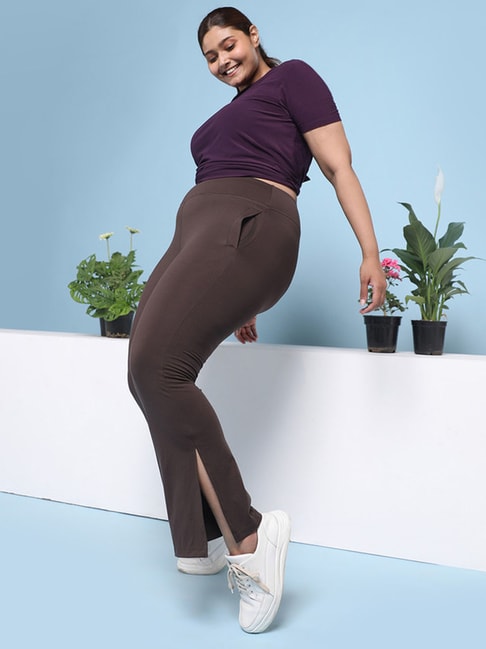 Buy Blissclub Women Herringbone Werk-It Flare Pants with 4 pockets