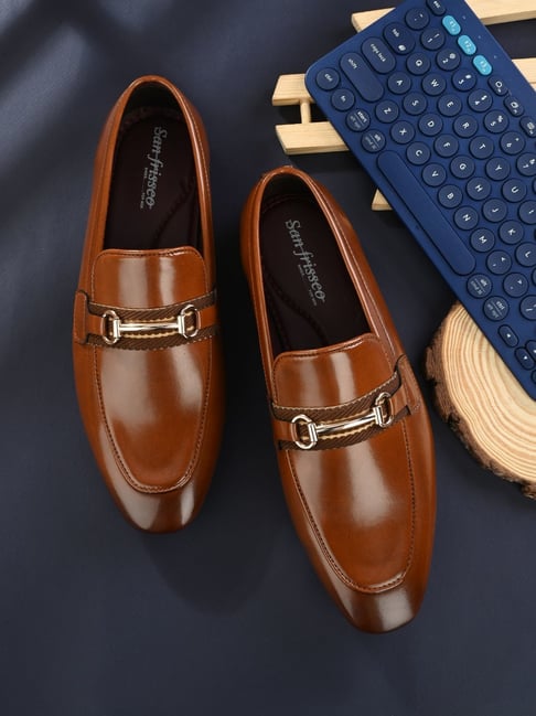 San Frissco Men's Tan Formal Loafers-picture-16