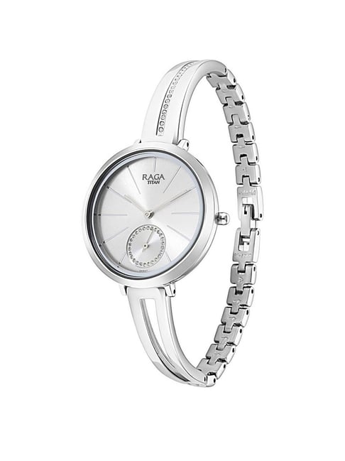 Titan raga outlet silver watch price