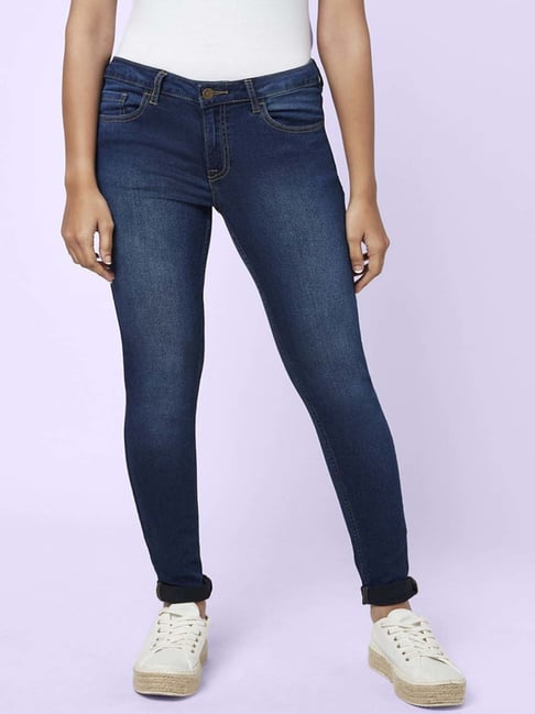 YU by Pantaloons Navy Mid Rise Jeans-picture-30