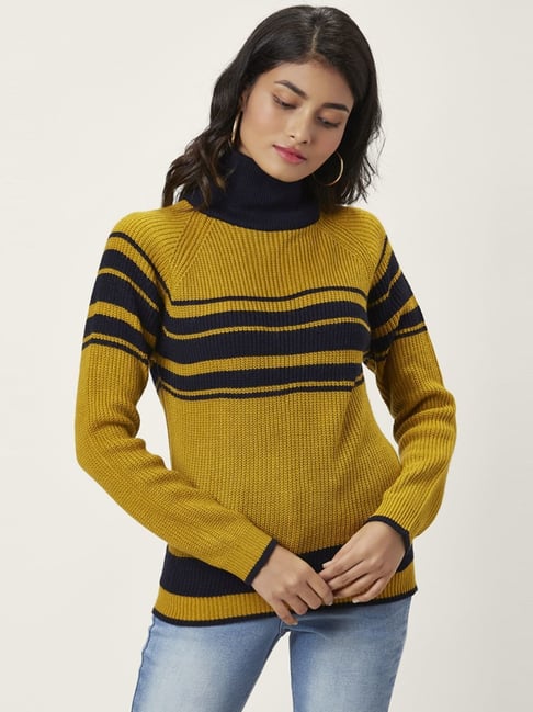 Honey by Pantaloons Mustard Striped Sweater