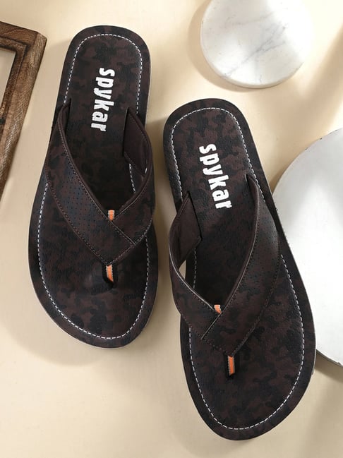 Spykar Men s Brown Flip Flops