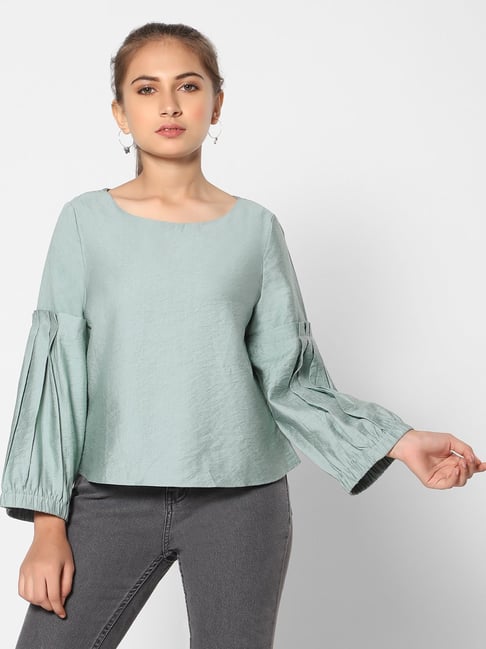 TeenTrums Girls Blue Solid Full Sleeves Top-picture-32