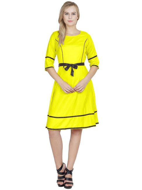 KIDS ONLY Yellow Stripe Peplum Dress | New Look