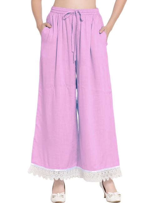 Buy online Pink Solid Straight Pant from Skirts, tapered pants & Palazzos  for Women by W for ₹820 at 41% off | 2024 Limeroad.com