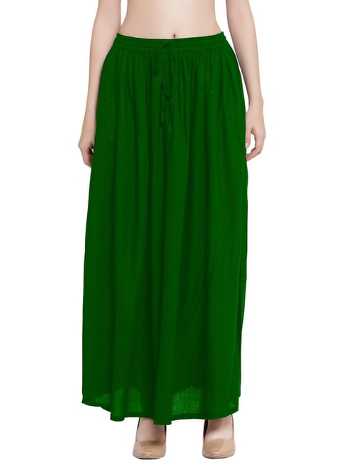 Handmade Plain Mashru Silk Long Skirt