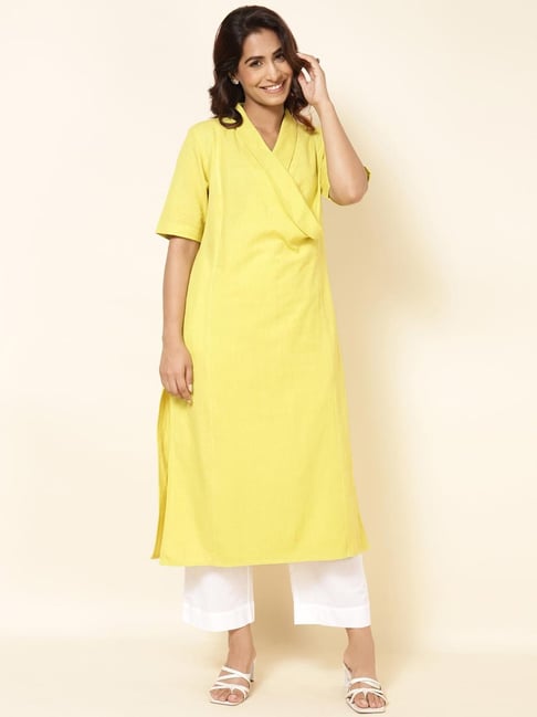 Lime yellow kurti hotsell