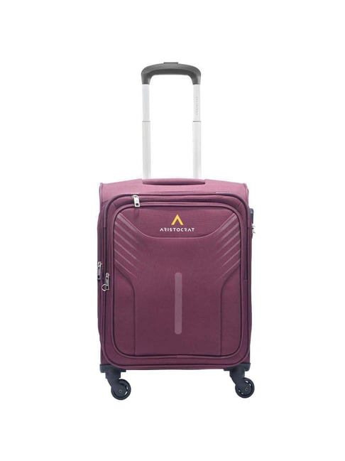 Aristocrat Skyway Maroon Printed Soft Cabin Trolley Bag - 37.5 cm-picture-43