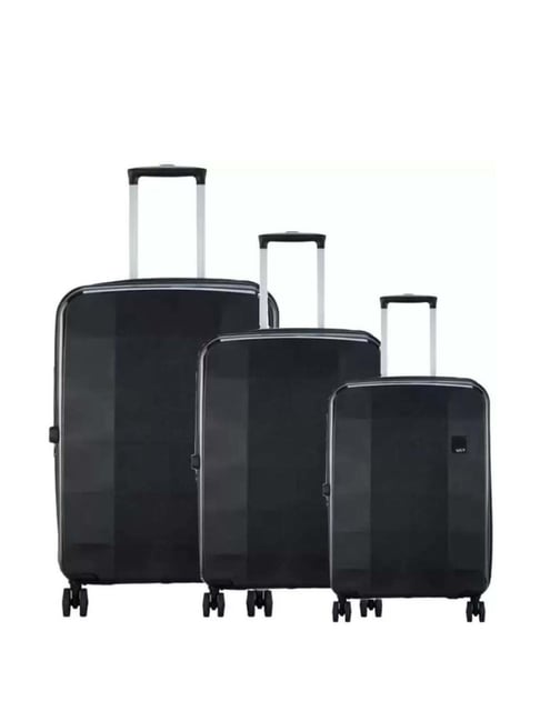 Buy VIP Cosmos Black Solid Trolley Bag Pack of 3 Online At Best