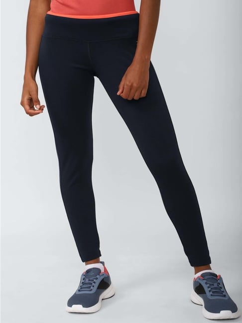 Reebok Navy Mid Rise Sports Tights-picture-14