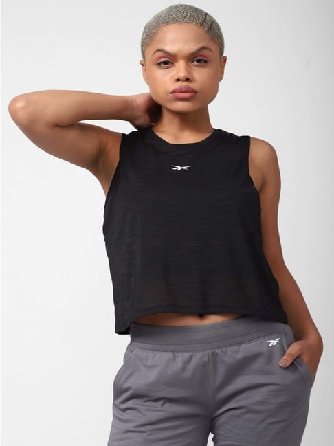 Reebok Black Regular Fit Sports T-Shirt-picture-15