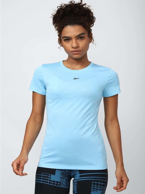 Reebok Blue Regular Fit Sports T-Shirt-picture-12