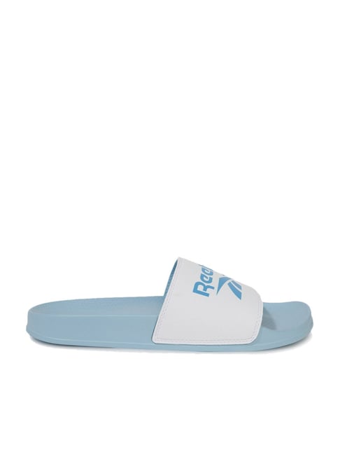 Reebok best sale slides white