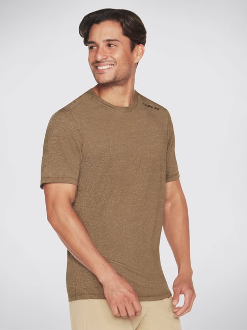 Skechers t store shirt mens brown