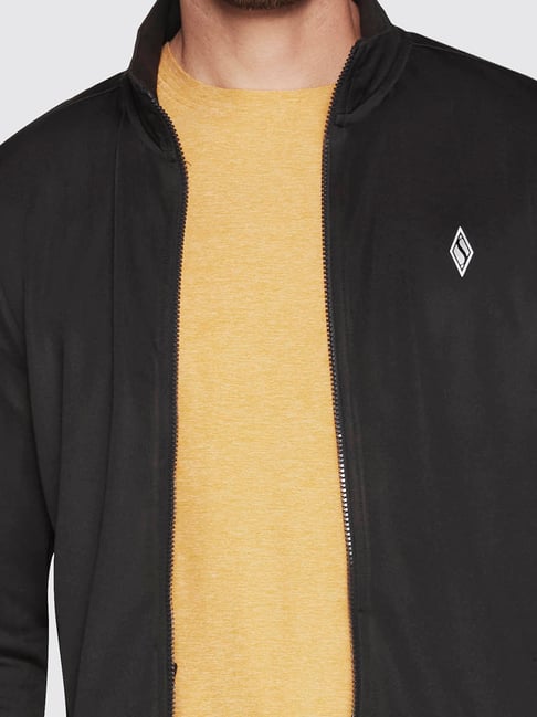 Skechers Black Regular Fit Sports Jacket