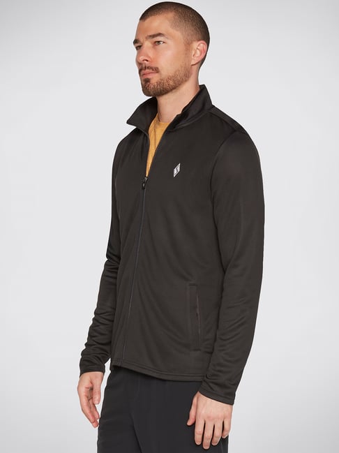 Skechers Black Regular Fit Sports Jacket