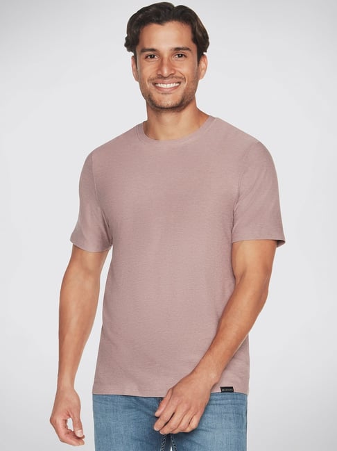 Skechers t shop shirt mens brown