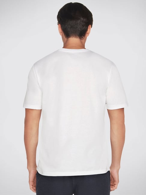 Skechers t shirt clearance white