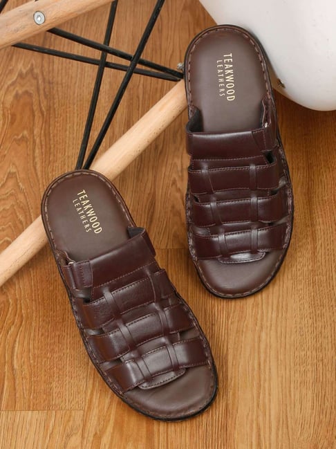 Leather cheap casual sandals