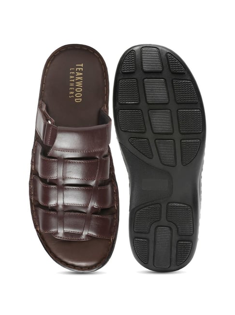 Teakwood Leathers Men s Brown Casual Sandals