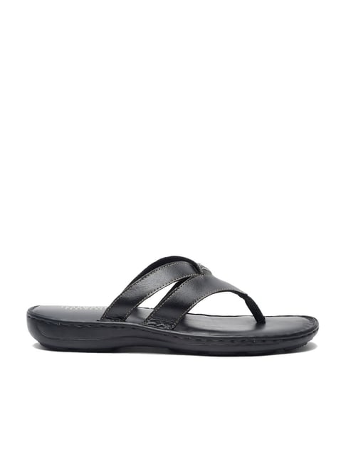 Teakwood Leathers Men's Black Thong Sandals-picture-19