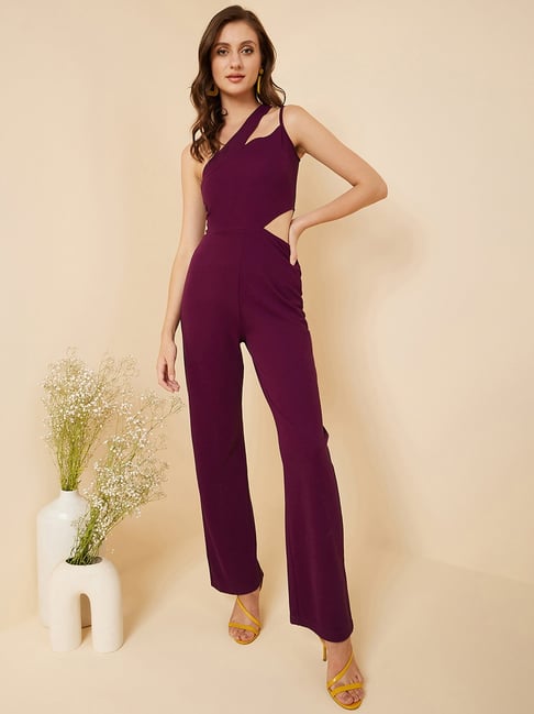 Marie Claire Purple Sleeveless Jumpsuit