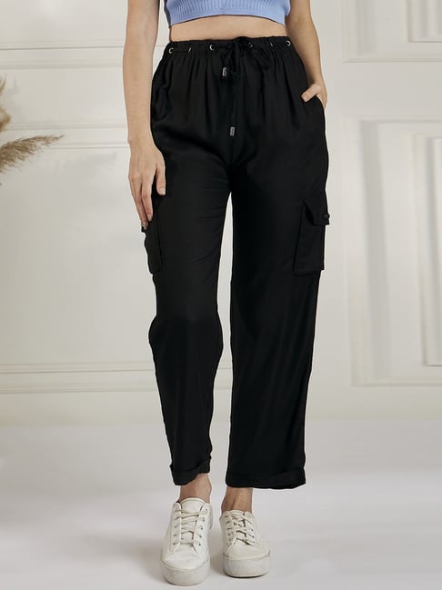 Regular Fit Women Pink, Black Trousers Price in India - Buy Regular Fit  Women Pink, Black Trousers online at Shopsy.in