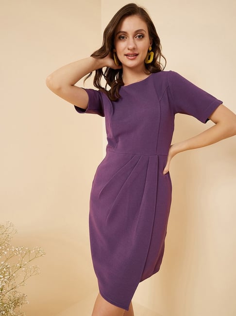 Purple best sale shift dress