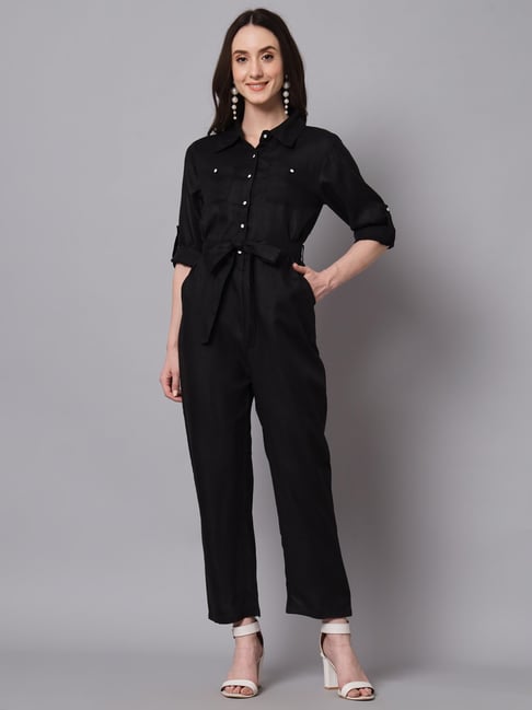 Black Jumpsuit Outfits T Shirt Under Jumpsuit Buy The Dry State
