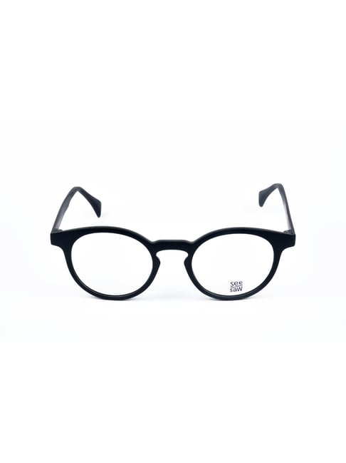 Seesaw Kid's Eyewear Black Round Full Rim Frame SS 1018 47/21