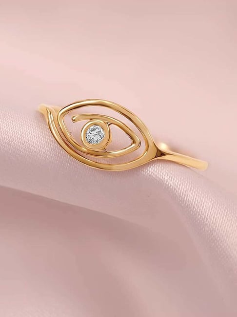 Buy quality 22KT Yellow Gold Emoji Shape Ring For Women in Ahmedabad