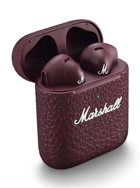 Marshall Minor III Bluetooth in-Ear Earbuds with 25 Hrs Playtime (Burgundy, True Wireless)