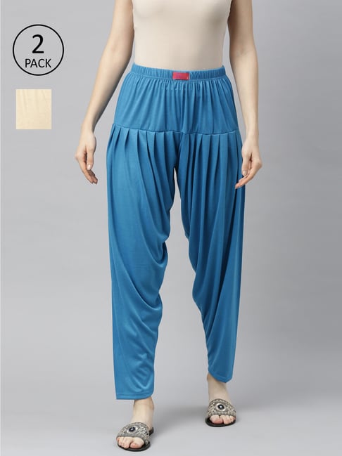 Amazon.com: Moomaya Solid Punjabi Patiala Salwar Dhoti Pants for Women,  Elastic Waist Relaxed Baggy Trousers Black : Clothing, Shoes & Jewelry