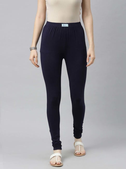 Buy in Online an Elegant Designed Cotton Lycra Churidar Free Size Navy Blue  Leggings Online in India | Mubarak Deals| Mubarak Deals