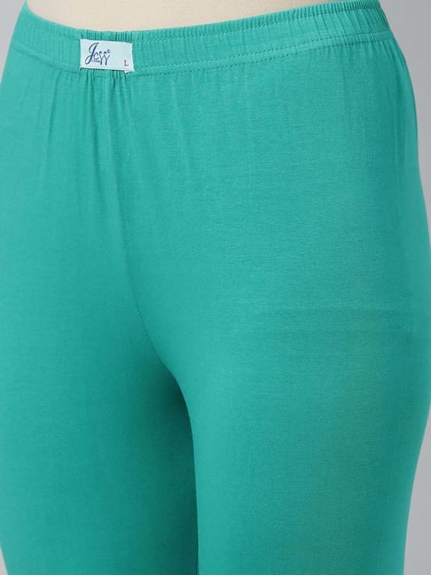 Buy JCSS Turquoise Cotton Leggings for Women Online @ Tata CLiQ
