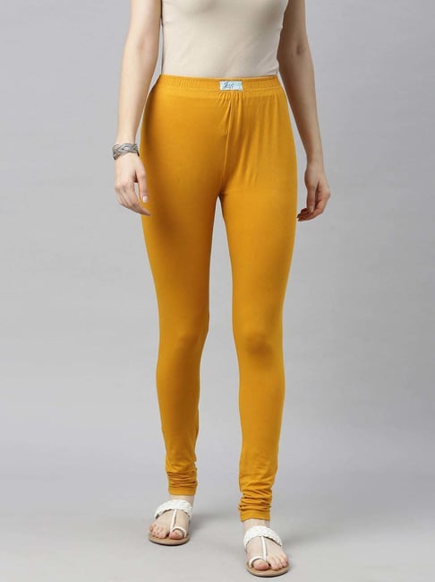 Women's Yellow Color Ankle Length Stretch Legging – Trendsia