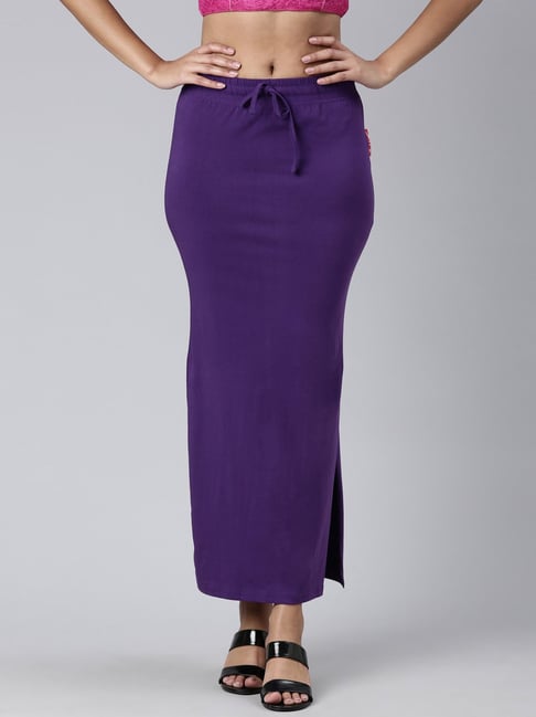 JCSS Purple Cotton Saree Shapewear