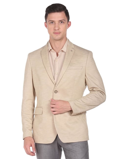 Buy Arrow Beige Slim Fit Blazers for Mens Online Tata CLiQ