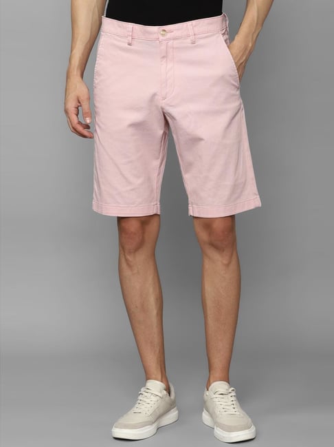 Allen Solly Pink Slim Fit Shorts-picture-26