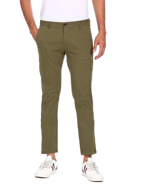 Buy Arrow Sport Ecru Slim Fit Flat Front Trousers for Men's Online @ Tata  CLiQ