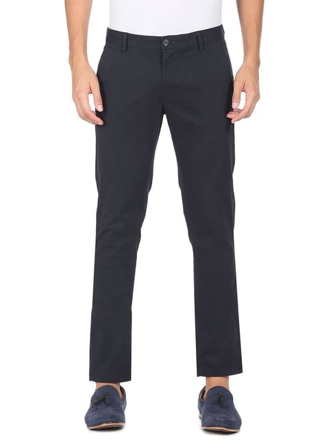 Buy Arrow Sports Slim Fit Flat Front Trousers - NNNOW.com
