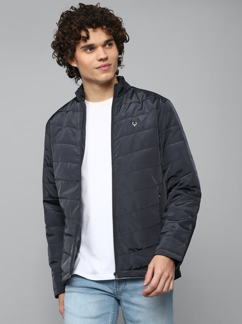 Buy Men Grey Solid Full Sleeves Casual Jacket Online - 585556 | Allen Solly