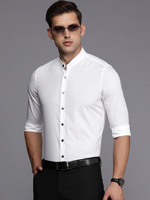 LOUIS PHILIPPE Men Solid Formal White Shirt - Buy LOUIS PHILIPPE Men Solid  Formal White Shirt Online at Best Prices in India