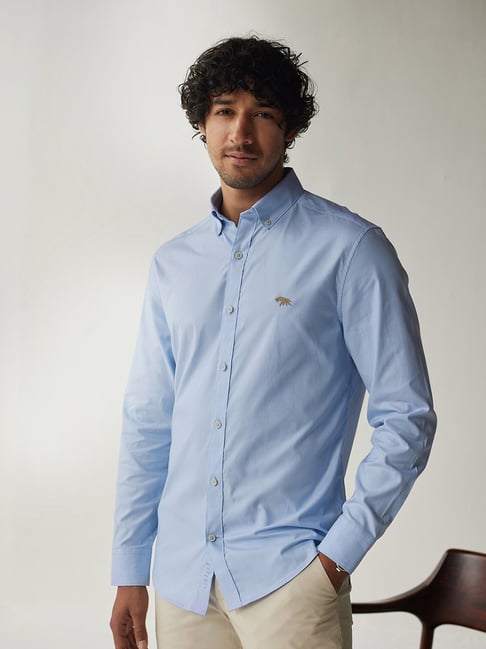 ANDAMEN Blue Slim Fit Shirt-picture-28