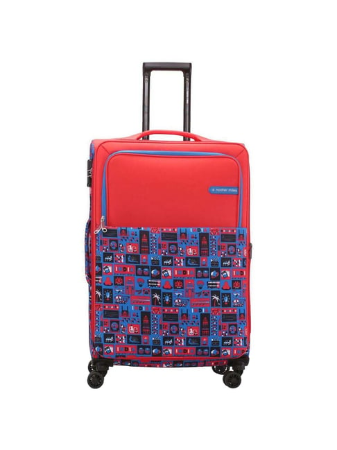 Buy Nasher Miles India Soft-Sided Check-in Red Blue Trolley Bag Online At  Best Price @ Tata CLiQ